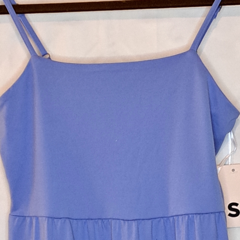 SO Little Beach Cover Up Maxi Dress Baby Blue Ocean Color Tier w/ Straps XS NWT - Picture 7 of 10